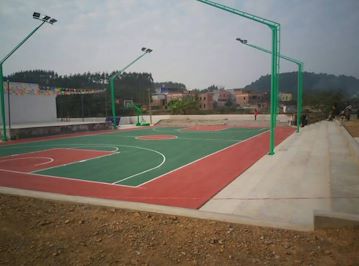广西学校操场篮球场面漆羽毛球场地胶